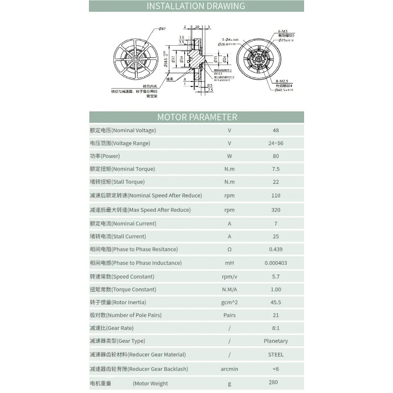 8N.M WK8108-8 Planetary Reduce - Mit Cheetah Motor Actuator 评论和价格